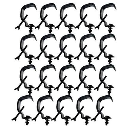 10/20 Pack Stage Light Clamp Hooks – Heavy-Duty Aluminum Alloy C-Clamps for DJ Lighting, PAR Lights, Spot Lights – Fits 1.18"–2" OD Truss Tubes
