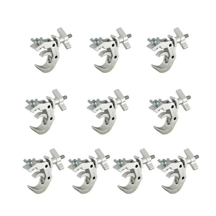 10 PCS Stage Light Fold Hook Clamp – Aluminum Stage Lighting Mounting Brackets for DJ, Par Cans & Spot Lights