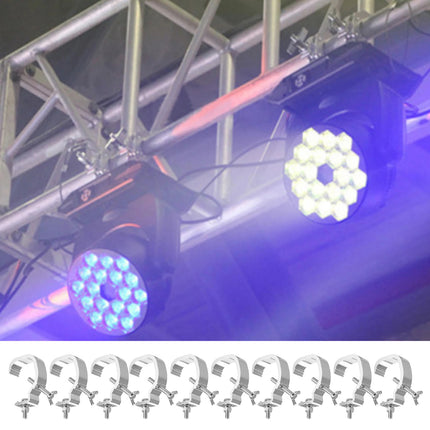 10 PCS Stage Lighting Clamp Bracket – Aluminum Hanging Hook for DJ Lights, Par Cans & Spot Lights
