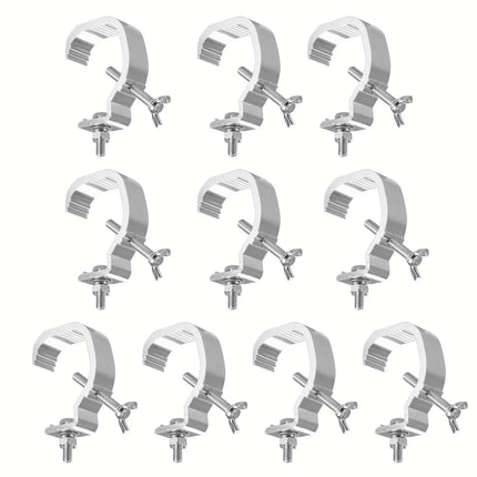 10 PCS Stage Lighting Clamp Bracket – Aluminum Hanging Hook for DJ Lights, Par Cans & Spot Lights