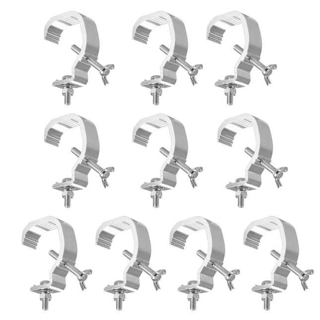 10 PCS Stage Lighting Clamp Bracket – Aluminum Hanging Hook for DJ Lights, Par Cans & Spot Lights
