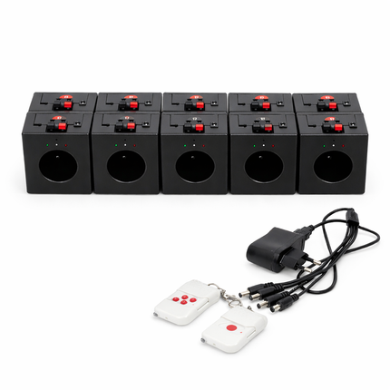 10 PCS No-Flame Cold Spark Fountain System with Control Base for Weddings & Events