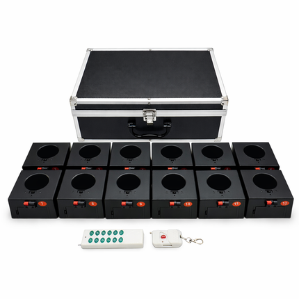 12 PCS No-Flame Cold Spark Fountain System with Control Base for Weddings & Events