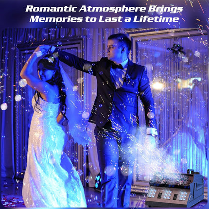3-in-1 1500W LED Bubble Fog Machine 8 RGB with Remote Control for DJ Wedding Party