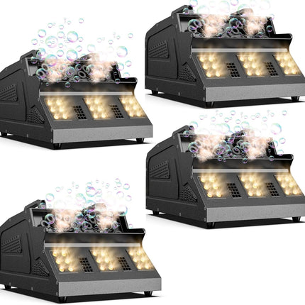 3-in-1 1500W LED Bubble Fog Machine 8 RGB with Remote Control for DJ Wedding Party
