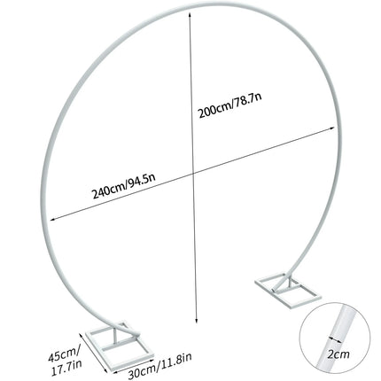 Heavy Duty Removable Round Wedding Arch Metal Backdrop