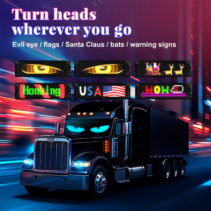 2 PCS Devil Eyes Light for Trucks - Programmable LED Display for Trucks Windows