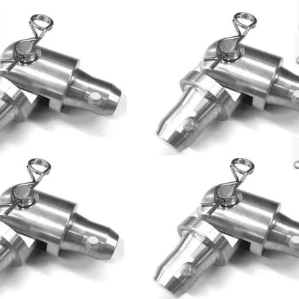 4-Pack Aluminum Single Tube Hinge Block for F34 Global Truss (Includes Pins & Clips)