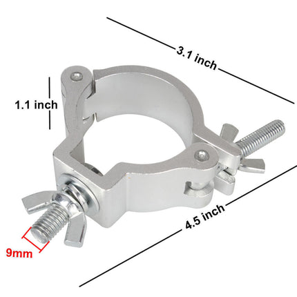 8 PCS Heavy Duty 2-Inch Aluminum O-Clamps for Stage Par Lights
