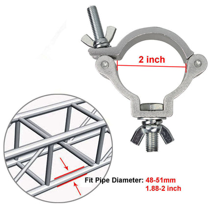 8 PCS Heavy Duty 2-Inch Aluminum O-Clamps for Stage Par Lights