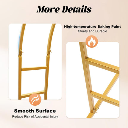 ACS Durable Golden Wedding Arch with Base for Weddings, Parties & Celebrations