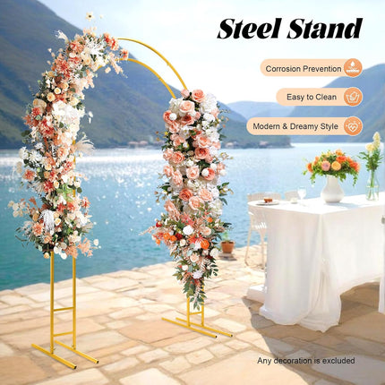ACS Durable Golden Wedding Arch with Base for Weddings, Parties & Celebrations