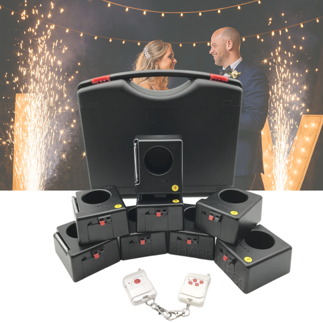 8 PCS Cold Spark Fountain Firing Kit with Remote l BCE-1285915121