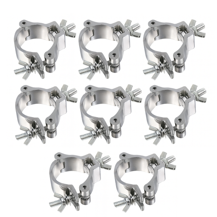 8 PCS Heavy Duty 2-Inch Aluminum O-Clamps for Stage Par Lights