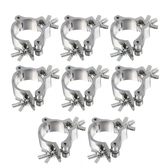 8 PCS Heavy Duty 2-Inch Aluminum O-Clamps for Stage Par Lights