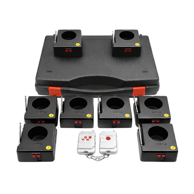 8 PCS No-Flame Cold Spark Fountain System with Control Base (2026 Upgraded)