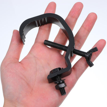 10 PCS Stage Lighting Clamp Bracket Black – Aluminum Hanging Hook for DJ Lights, Par Cans & Spot Lights