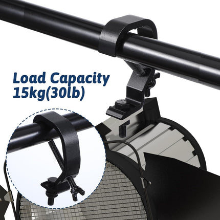 8 PCS Stage Lighting Clamp Bracket Black – Aluminum Hanging Hook for DJ Lights, Par Cans & Spot Lights