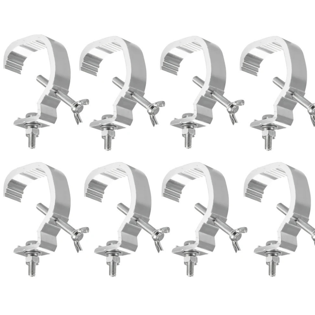 8 PCS Stage Lighting Clamp Bracket – Aluminum Hanging Hook for DJ Lights, Par Cans & Spot Lights