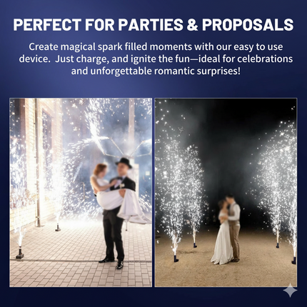 8 PCS Cold Spark Fountain Firing Kit with Remote l BCE-1285915121