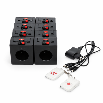 8 PCS No-Flame Cold Spark Fountain System with Control Base for Weddings &amp; Events