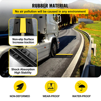 ACS 1-Channel Heavy Duty Rubber Cable Protector Ramp – 22,046 lbs Capacity
