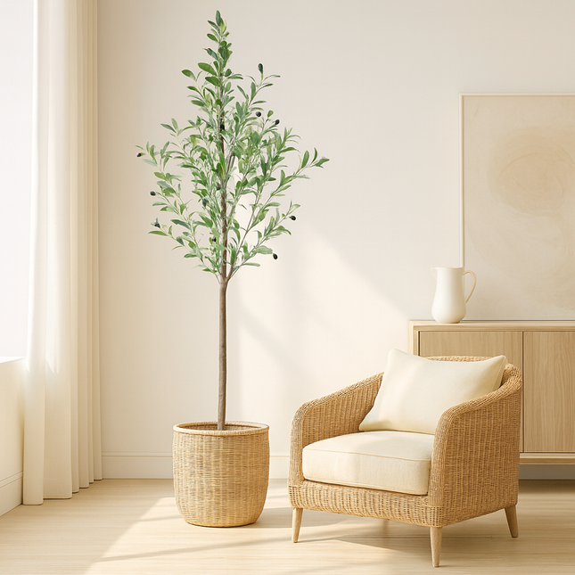 ACS 5 FT Artificial Olive Tree for Home/Office l BCE-2482195122.BCE-2482195123