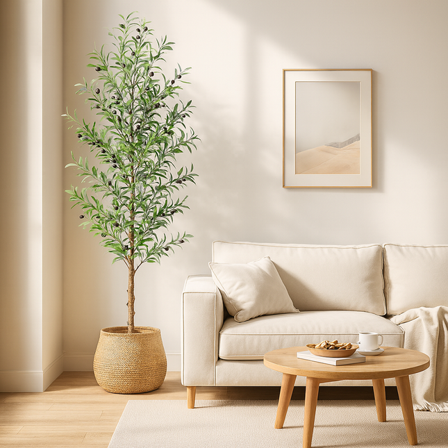 ACS 8 FT Artificial Olive Tree for Home/Office l BCE-2195219512.BCE-2195219513