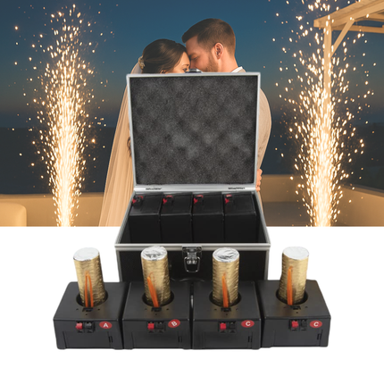 ACS 8 PCS Cold Spark Fountain Firing Kit with Remote and Box (2025)