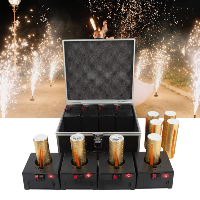 ACS 8 PCS Cold Spark Fountain Firing Kit with Remote