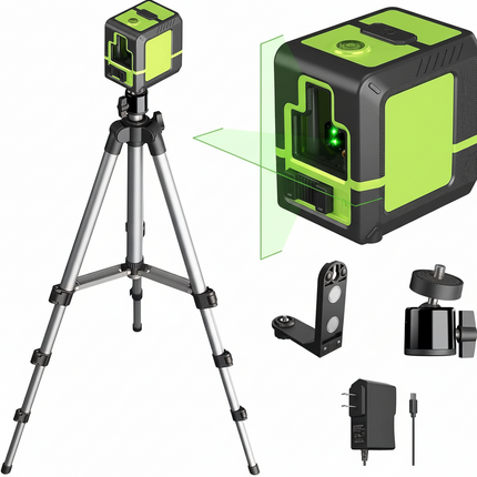 ACS Laser-Level-with-Tripod - Green cross-line