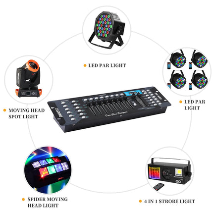 ACS Mini DMX 192 DJ Controller for Stage Effect, DJ Club Party Show Stage Lighting Systems