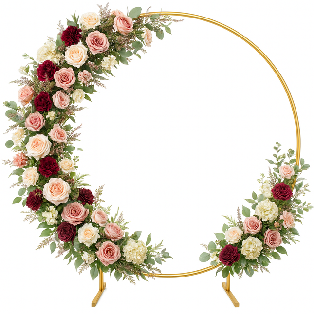 ACS Golden Round Balloon Arch Stand for Wedding, Party, Baby Shower Decoration