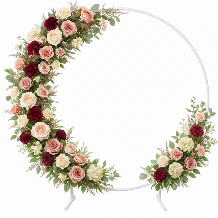 ACS White Round Balloon Arch Stand for Wedding, Party, Baby Shower Decoration