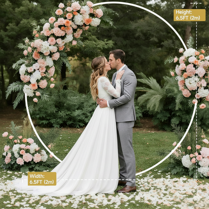 ACS White Round Balloon Arch Stand for Wedding, Party, Baby Shower Decoration