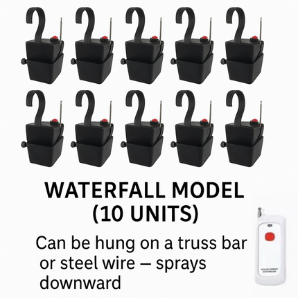 ACS 10 PCS Hanging Cold Sparkler Waterfall Firing Kit with Remote