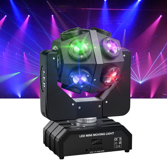 ACS 12Pcs RGBW DMX Rotating Moving Head DJ Light l BCE-24592254122.BCE-24592254123.BCE-24592254124.BCE-24592254125.BCE-24592254126