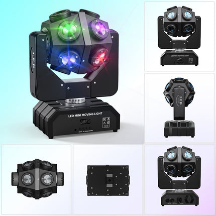 ACS 12Pcs RGBW DMX Rotating Moving Head DJ Light l BCE-24592254122.BCE-24592254123.BCE-24592254124.BCE-24592254125.BCE-24592254126