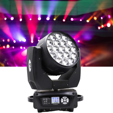 ACS 19 W x 15 AURA RGBW 4-In-1 Moving Head Wash Light