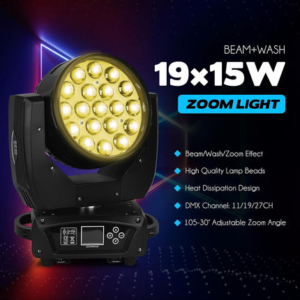 ACS 19W x 15 AURA RGBW 4-In-1 Moving Head Wash Light | BCE-215921951.BCE-215921952.BCE-215921953.BCE-215921954.BCE-215921955.BCE-215921956.BCE-215921957.BCE-215921958.BCE-215921959.BCE-215921960