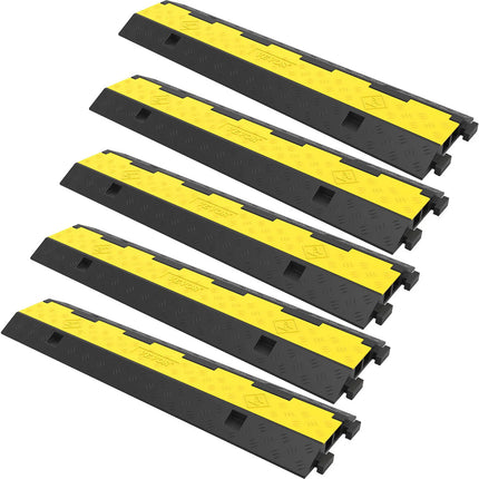 ACS 2-Channel Heavy Duty Rubber Cable Protector Ramp – 11,000 lbs Capacity