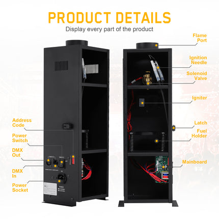 ACS 200W DMX DJ Flame Machine