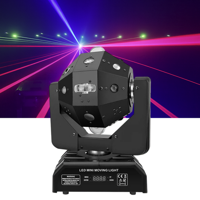 ACS 24Pcs 4-In-1 LED DMX Laser Moving Head Stage Beam Light Strobe Soccer