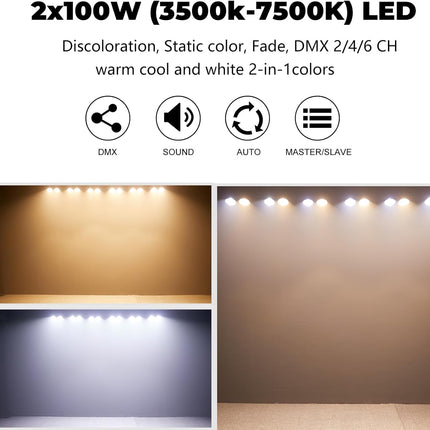 ACS 2x100W Combinable 2-In-1 LED COB Audience Light | BCE-979.BCE-980