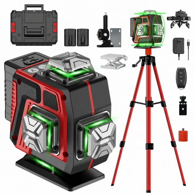 ACS 4D 16-Line 360° Self-Leveling Laser Level with Tripod