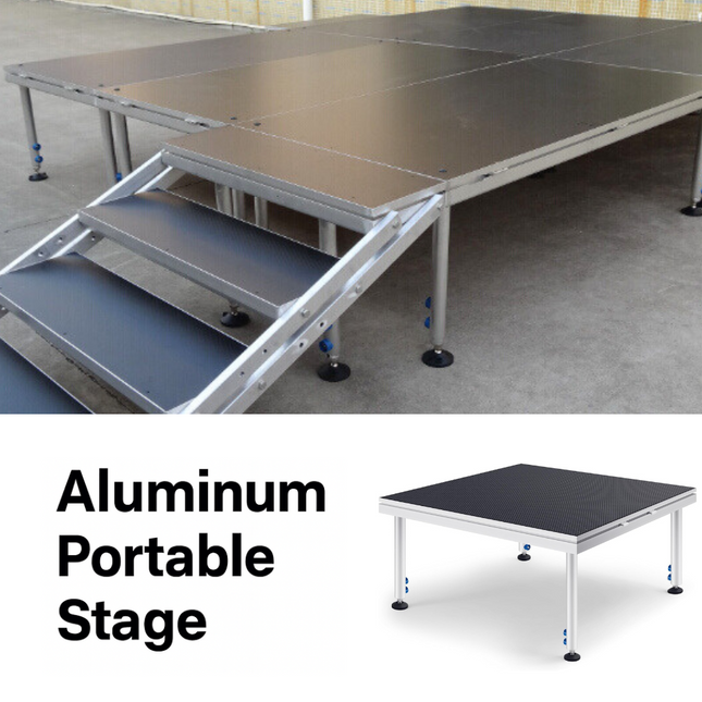 ACS Aluminum Portable Stage with Height Adjustable Riser