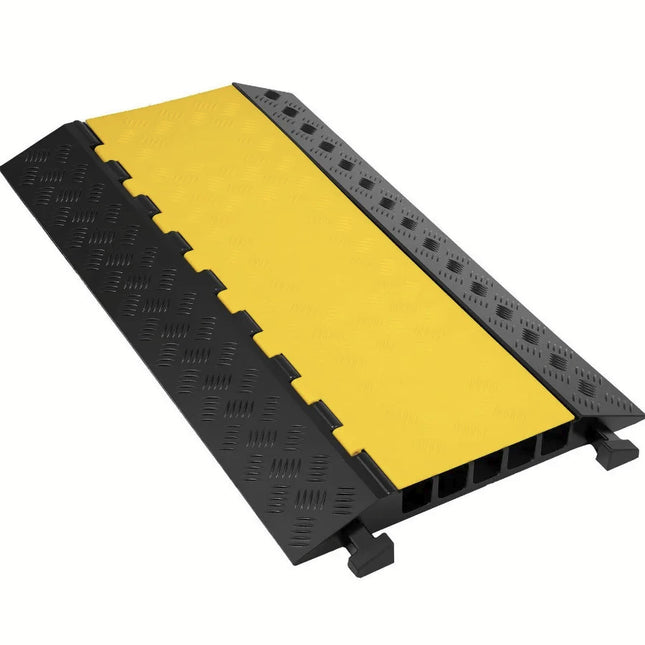 ACS 5-Channel Heavy Duty Rubber Cable Protector Ramp – 88,184 lbs Capacity