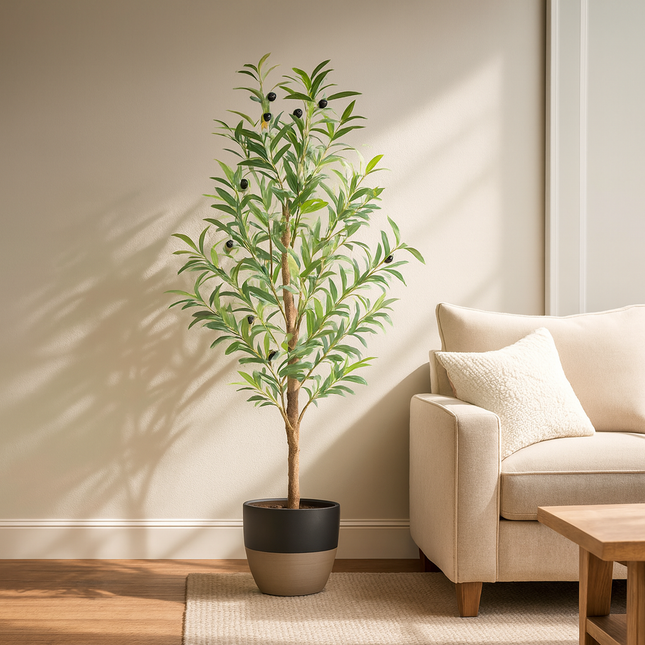 ACS 5 FT Artificial Olive Tree for Home/Office (2025) l BCE-24812952421.BCE-24812952422