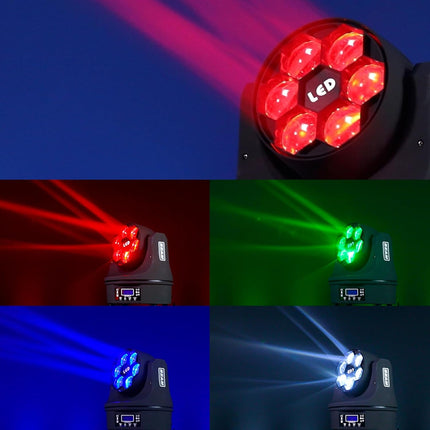 ACS 6X15W Mini Bee Eyes Moving Head Wash Light