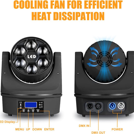 ACS 6X15W Mini Bee Eyes Moving Head Wash Light